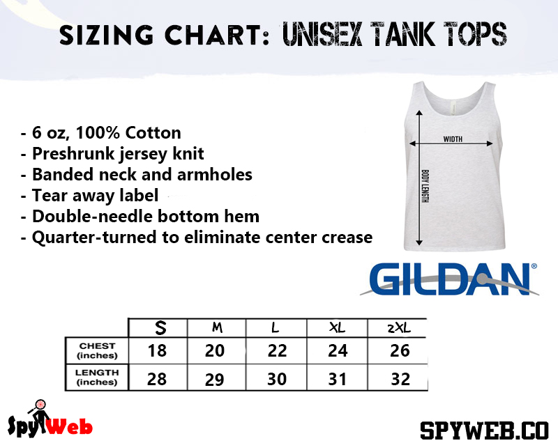 Gildan Tank Top Size Chart